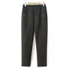 Calça da Mamãe Outono e Inverno com Forro de Lã Cintura Alta Reta para Idosos Calça Feminina Calça da Vovó Primavera e Outono Solta Casual para Idosos