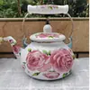 Tetera de Esmalte para Comercio Exterior, Tetera Vintage para Agua Fría, Tetera Doméstica con Capacidad de 2.5L, Tetera de Esmalte en Varios Diseños y Colores