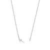 Collar de Corazón de Alta Gama para Mujer, Oro Rosa de 18 Quilates V-Gold, Mismo Estilo que Tiffany, Colgante en Forma de Corazón, Cadena para Clavícula Niche Versátil Nudo