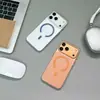 Adecuado para Funda de Teléfono iPhone 17 Pro Max, Succión Magnética de Lunares Mate, Funda Protectora Antigolpes de Cobertura Total con Tacto de Piel para Apple 16