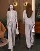 Traje profesional de alta gama, lujo ligero, para mujer, conjunto de 2 piezas, nuevo modelo de otoño 2026, blazer de nuevo estilo chino, elegante conjunto de tres piezas