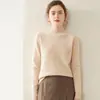 Suéter de Cachemir de Cuello Medio Alto para Mujer 10 Piezas Jersey Color Sólido Cachemir Engrosado Versátil Tejido Capa Base Suéter Ropa Interior