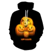 Hoodie Casual de Festa de Feriado de Halloween Transfronteiriço Horror Hip-hop Personalidade Moda Masculina Hoodie 3D