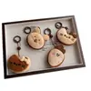 Colgante de Animales de Dibujos Animados y Frutas Llavero Decoración para Mochila de Niña Accesorios Colgantes de Conejo Oso de Peluche Venta al por Mayor