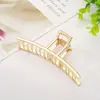 Estilo Japonés y Coreano Ins Popular en Internet Estilo Caliente Pinza para Agarrar Disco Redondo para la Parte Posterior de la Cabeza Cabello Francés Metal Mate Pinza de Tiburón Moda para Mujer Accesorios para el Cabello