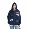 Nuevo Sudadera Cardigan con Estampado de Cachorro de Dibujos Animados Lindos 2025 para Hombres y Mujeres, Estilo Coreano de Primavera y Otoño, Estilo Perezoso, Chaqueta Holgada