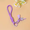 Cordón para teléfono de bádminton color macarrón, colgante de resina, correa de muñeca tejida, llavero, accesorio de cordón anti-caída para bolsa