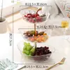 Nuevo Bol de Frutas Acrílico de Lujo Ligero Multicapa para Sala de Estar Mesa de Café Bandeja de Almacenamiento de Bocadillos Dulces Bol de Frutas de Venta Caliente Transfronteriza