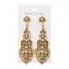 Nuevos Pendientes Transfronterizos Europeos y Americanos, Pendientes de Alta Gama Incrustados con Diamantes para Mujer, Pendientes Largos Exagerados y Únicos en Forma de Gota de Agua, En Stock