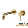 Torneira de parede oculta de latão para água quente e fria, design simples embutido, aço inoxidável 304