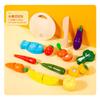 Casa de juego de simulación para niños, velcro magnético, corte de frutas y verduras, música, madera, juguetes de educación temprana para jardín de infantes, venta al por mayor