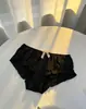 Calcinhas Rendadas Picantes com Estampa de Leopardo e Bolinhas, Pretas e Brancas Vazadas de Cintura Alta Finas para Mulheres