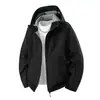 Chaqueta con capucha de alta gama en color verde militar, chaqueta de otoño e invierno para hombre, moderna, para exteriores, de montaña, cortavientos e impermeable
