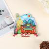 Ímã de Geladeira de Madeira Criativo Magnético Personalizado DIY Estilo Selo de Viagem da Cidade Lembrança Ponto Turístico