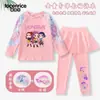 Conjunto de Maiô Feminino Caçadora de Demônios Kpop: Roupa de Banho com Proteção Solar de Manga Longa e Calça Longa para Meninas, Roupa para Fonte Termal e Praia
