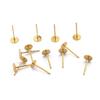 Aguja de cabeza plana de acero inoxidable Aguja de cabeza plana Pasador de oreja Pasador de oreja Accesorios de pasador de oreja Pendientes hechos a mano DIY Material de joyería