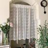 Cortina de tela de janela bordada pastoral americana Cortina de puxar Cortina Bleo Tela de janela Sala de estar Quarto Sala de jantar Cozinha Fabricantes de cortinas transparentes