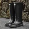 Botas de Chuva Moda Transfronteiriça Médio-Alto Femininas Doces Estudante Versátil Botas de Chuva Sola Macia Antiderrapante Sapatos de Camping Impermeáveis Sapatos para Lavar Carro