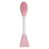 Cepillo facial de silicona de doble cabeza, cepillo para lavar la cara, palillo mezclador de mascarilla de barro, palillo cepillo de doble uso con cabeza de goma suave TPR, cepillo limpiador