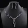 Moda Europea y Americana Set de Pendientes de Cadena para Clavícula Joyería Nueva Llena de Cadena de Garra de Diamante Elegante de Gama Alta Accesorios de Collar de Pedrería