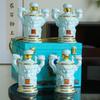Garrafa de Vinho de Cerâmica Jingdezhen 1/5 Gatos 5kg Pote de Vinho Shuanglong Artesanato Bule de Vinho Doméstico Selado Pote de Vinho para Presente