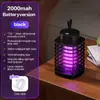 Nueva lámpara eléctrica automática para matar mosquitos de uso doméstico transfronteriza, recargable por USB, montable en pared para uso interior y exterior, con control de luz púrpura repelente de mosquitos