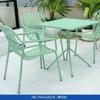 Mesas y Sillas de Metal para Jardín y Terraza de Villa al Aire Libre, Muebles Populares para Balcón de Casa de Huéspedes, Juego de Mesa y Sillas para Exterior de Cafetería y Tienda de Té con Leche