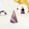 Soporte para Anillos con Forma de Cono de Cristal Natural Soporte para Almacenamiento de Anillos Multimineral Estante de Exhibición de Joyería para Escritorio Venta al por Mayor Transfronteriza