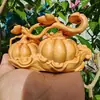 Calabaza tallada en madera de ciprés Ruyi Adornos Raíz de madera Tallado Simbolizando una cosecha abundante Caoba Decoración Artesanía para Sala de Estar del Hogar