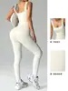 Conjunto de yoga europeo y americano transfronterizo para mujer, mono de yoga de canalé para fitness, mono sin espalda para exteriores