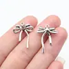 24x18mm 1,4g Prata Antiga Acessórios para Joias DIY Pingente de Laço