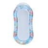 Silla Flotante Inflable Doble Arcoíris con Lentejuelas Transfronteriza para Adultos, Flotador de Natación, Cama Flotante Portátil para Agua