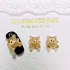 Nuevos Accesorios para Uñas Serie Oso Transparente de Dibujos Animados, Lindos Animales de Color Sólido Tridimensionales para Uñas y Cabello, Accesorios de Resina