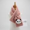 Cachecol de pelúcia estilo coreano imitação de pelo de coelho feminino outono e inverno cachecol macio estudante feminino cor sólida cruzado cachecol quente espesso