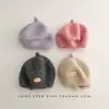 Chapéus de Outono e Inverno para Crianças Boina para Meninas Estilo Coreano Ins Chapéu de Artista para Meninos Chapéu de Abóbora de Lã Grossa para Bebê