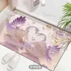 Felpudo para Entrada de Casa, Felpudo Antideslizante Absorbente de Agua de Tierra de Diatomeas, Felpudo para Puerta de Baño, Resistente a la Suciedad y Fácil de Limpiar