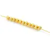 Chapado en oro 18K14K, retención de color fuerte, cuentas de calabaza de rayas verticales, cuentas espaciadoras de sandía, accesorios de joyería DIY para pulseras y collares