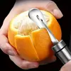 Pelador de naranjas de acero inoxidable, pelador de cítricos, pelador de limones simple, cortador creativo, pelador de naranjas con mango, electrodoméstico de cocina para restaurante