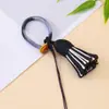 Anel de Fivela com Franja Curta e Grossa Estilo Xizang Acessório de Bolsa DIY Pingente Ornamento Pequeno Tecido à Mão Estilo Chinês