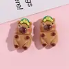 Nuevos Accesorios de Joyería de Resina de Oso de Dibujos Animados Divertidos DIY Hechos a Mano Pegamento de Crema Funda para Teléfono Móvil Pasador Cuerda para el Cabello Sombrero