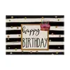 Manteles individuales con tema de cumpleaños con estampados de pastel feliz y globos, resistentes al calor, para decoración del hogar y restaurante, tapetes de mesa