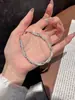 Personalizado--Conjunto de Pulseiras de Prata Quebrada Camada Dupla com Pérolas, Joia de Mão de Design Nicho de Luxo Leve