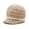 Gorros de otoño e invierno para mujeres de mediana edad y mayores, gorros de punto para abuelas y señoras mayores, gorros gruesos de lana cálidos y forrados de polar para madres