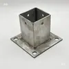 Trellis de Uva para Madera Anticorrosivo Base Reforzada Columna de Ángulo de Hierro Poste de Madera Soporte para Pie de Valla Piso de Cemento Pieza de Fijación 304