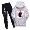 Comercio exterior ropa infantil para niños y niñas traje deportivo con forro polar suéter con estampado de otoño para niños sudadera con capucha pantalón conjunto