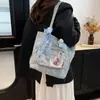 Bolsa Tote Versátil de Hombro Único/Doble Cruzada, Moda Multifuncional, Modelo Nuevo Primavera 2026, de Gran Capacidad, Caricatura Linda