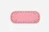 Bolsa de crochê feita à mão DIY Bolsa de material Hyun-a Fundo de bolsa 18x 8cm oval Couro PU com textura cruzada Placa de fundo Atacado