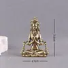 Colgante Estatua de Buda Bodhisattva Manjushri Llavero de Latón Accesorio Adorno Mini de Guanyin Utensilios de Cobre Antiguo Colgante de Regalo