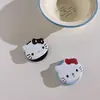 Gato Negro con Lazo Negro Estilo Dibujo Animado - Soporte Magnético para Teléfono, Soporte de Escritorio, Gadget Lindo y Versátil para Ver Series