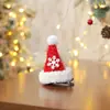 Accesorios de disfraz de Navidad Pasador de Navidad Gorro de Navidad rojo Pasador Pinza lateral Diadema de asta Accesorios para el cabello para ancianos Venta al por mayor